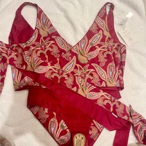 Baiia Swimsuit-Brand New in Reversible Pink Paisley